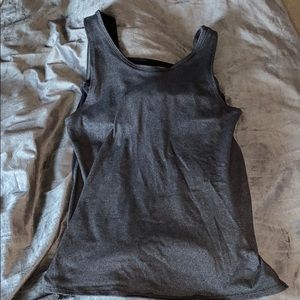 Grey ivivva tank with bolt in sports bra